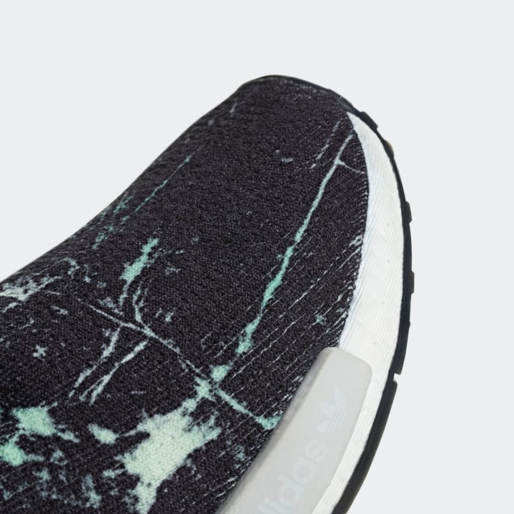 Adidas NMD R1 PK Mens Sneakers Green Marble Black - Picture 14 of 15